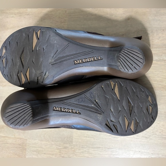 Merrell Expresso Leather Booties with Chunky Heel size 7 - Picture 2 of 7